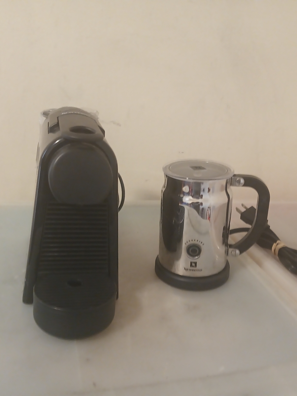 Nespresso Espresso Machine with Stainless Steel Milk Frother - Black & Silver